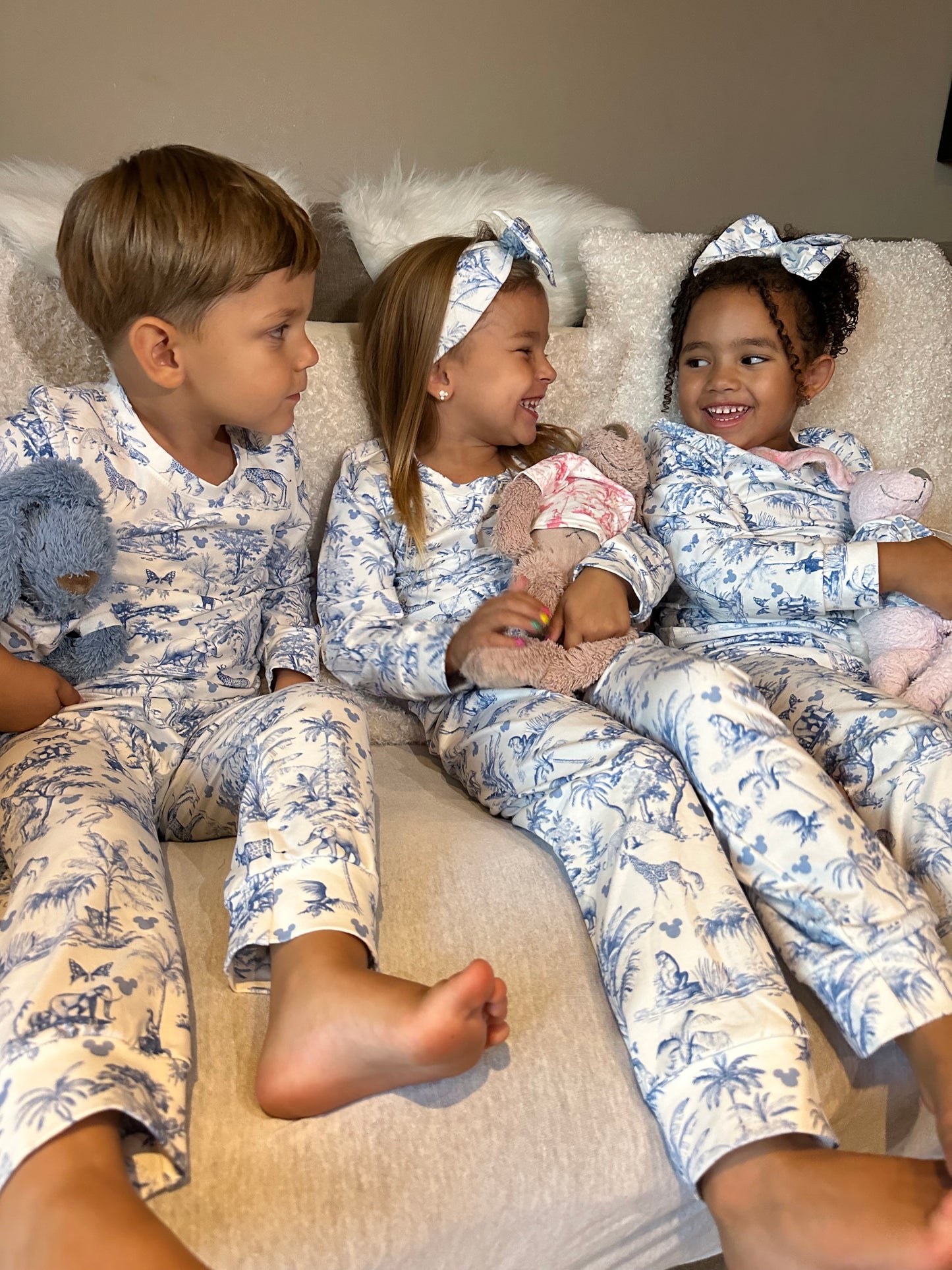 Toile Safari Kids PJ Blue