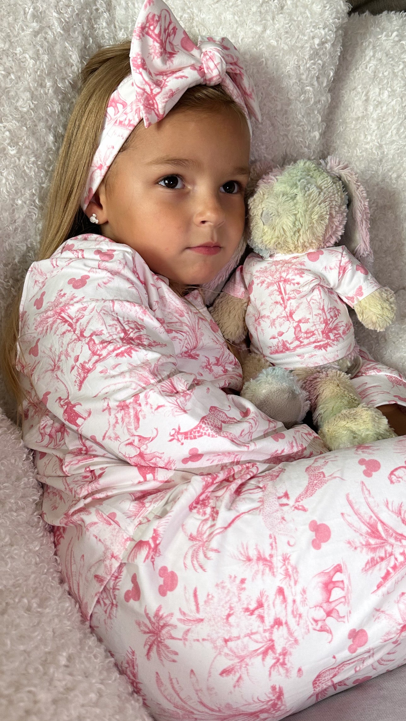 Toile Safari Kids PJ Pink