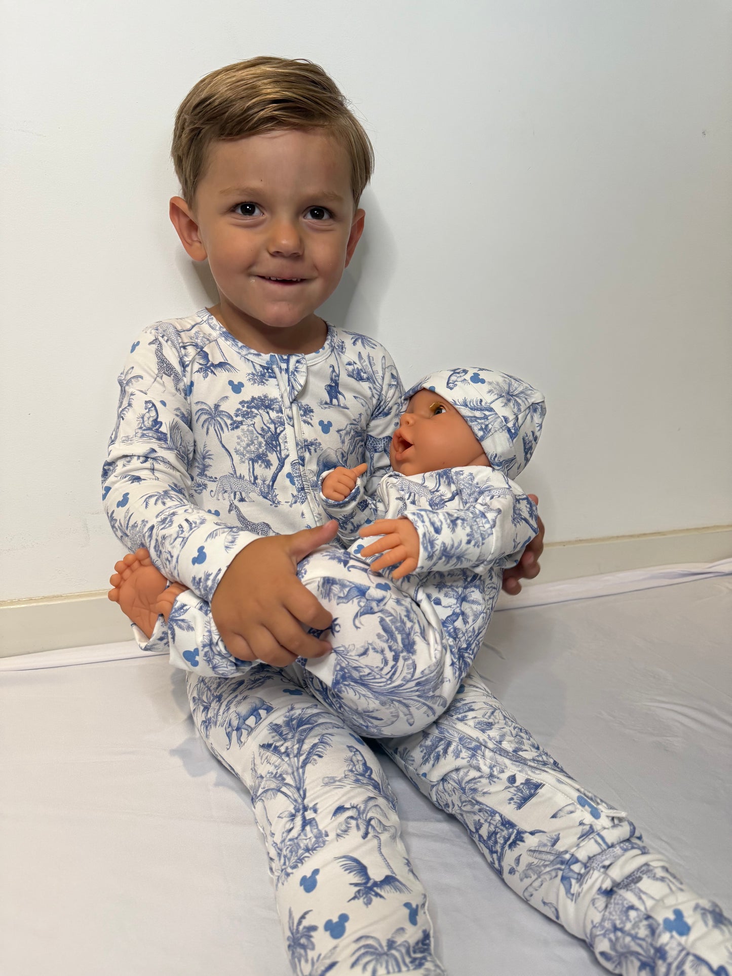 Toile Safari Kids PJ Blue