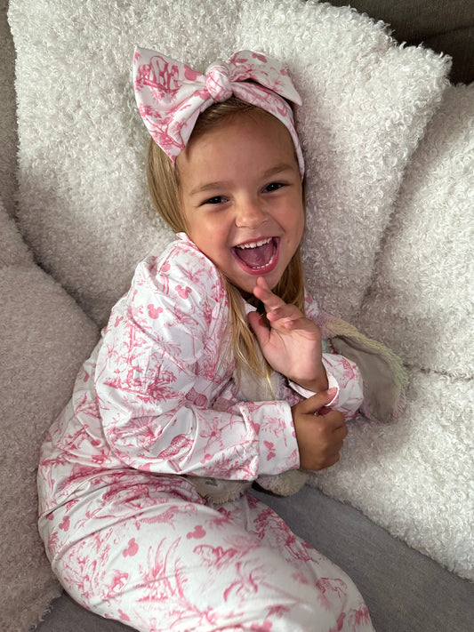 Toile Safari Kids PJ Pink