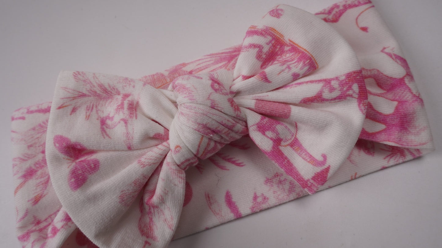 Toile Safari Headband Pink