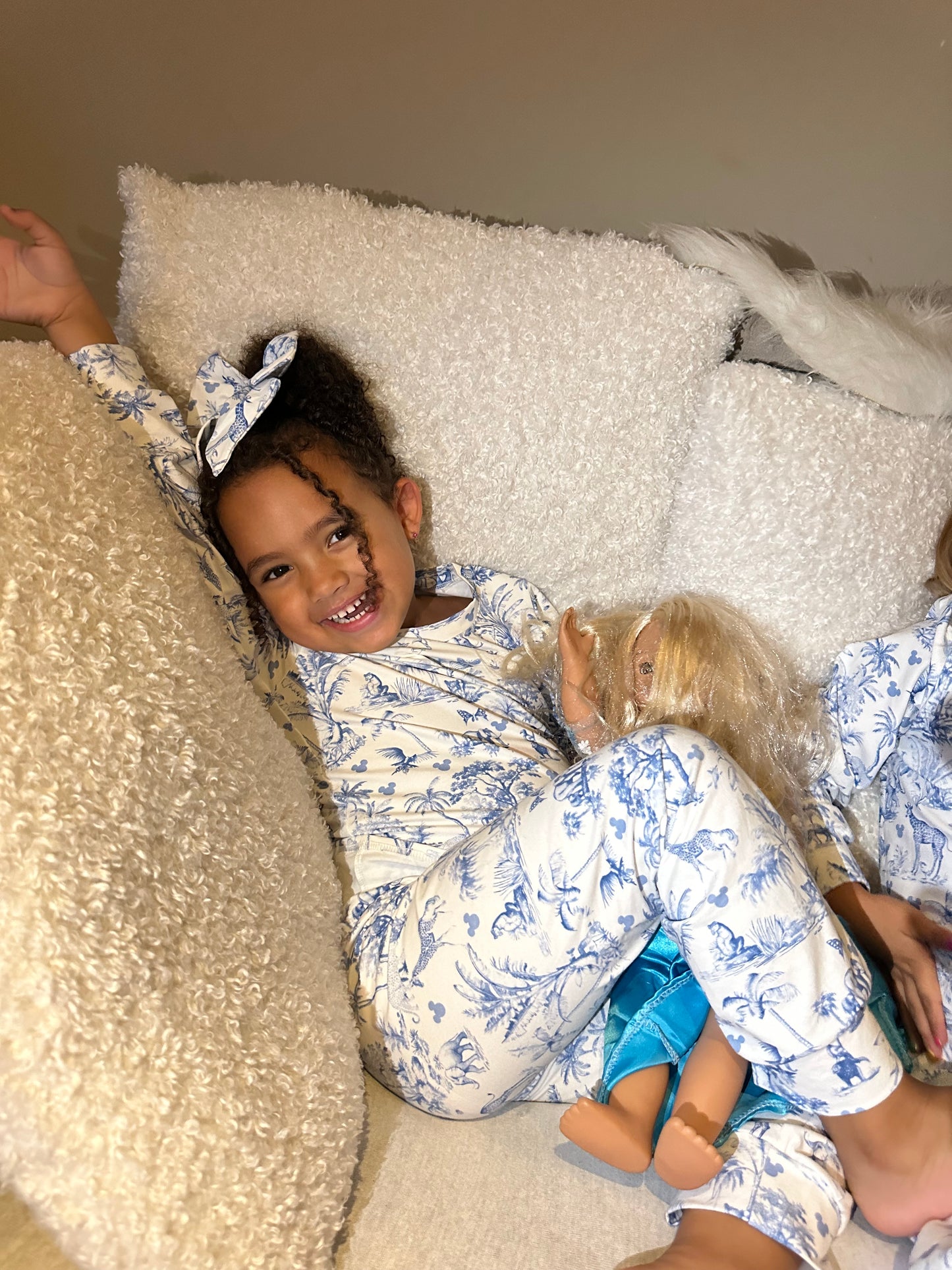 Toile Safari Kids PJ Blue