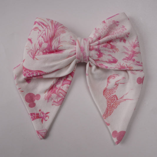 Toile Safari Hairbow Pink